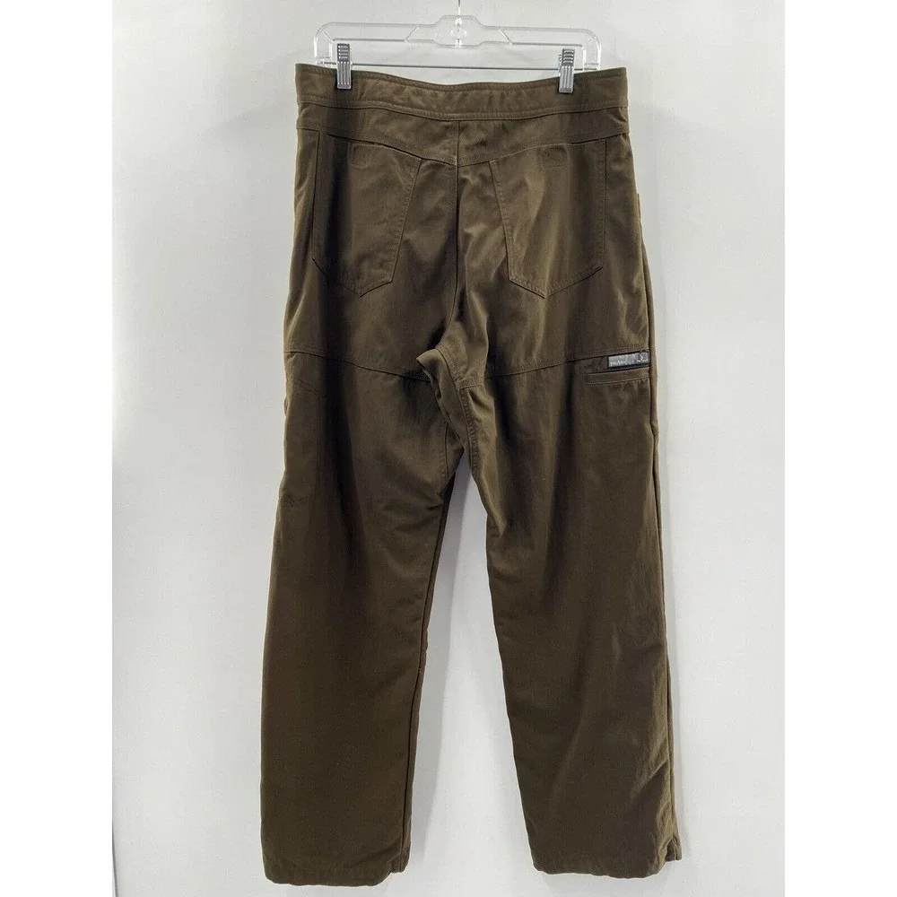 prAna Men’s Hiking Pants Comfort Adjustable Waist Pockets Dark Olive Size Large